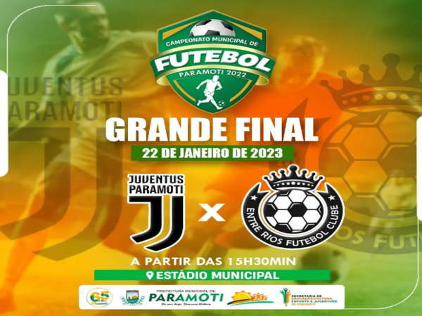 PLACAR DOS JOGOS DO CAMPEONATO MUNICIPAL DE FUTEBOL - PARAMOTI 2022